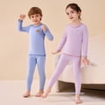 thumbnail image 4 of Mercatoo 2 Set Boys Thermal Underwear Sets Kids Double-Sided Fleece Lined Long J𝐨h𝐧s Base Layer Top and Bottom for Cold Weather, 4 of 5