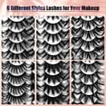 thumbnail image 2 of 30 Pairs False Eyelashes 6 Styles Mixed 20MM Lashes Bulk Fluffy Volume 3D Faux Mink Lashes Pack, 2 of 5