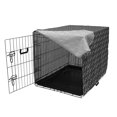 thumbnail image 3 of Minimalist Dog Crate Cover, Nature Themed Simplistic Monochrome Modern Boho Leaf Stripes Art Deco, Easy to Use Pet Kennel Cover Small Dogs Puppies Kittens, 7 Sizes, Charcoal Grey White, by Ambesonne, 3 of 6