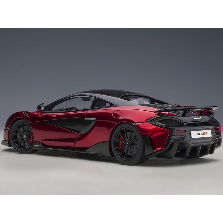 McLaren 600LT Vermillion Red and Carbon 1/18 Model Car by Autoart