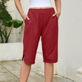 thumbnail image 5 of Livrdious Bermuda Shorts for Women High Waisted Wide Leg Loose Fit Shorts Womens Summer Linen Shorts with Pockets, Knee Length, S–5X, 5 of 7