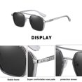 thumbnail image 3 of Gafas de sol retro polarizadas que cambian de color, gafas de sol de doble haz, hechas de PC, plástico, metal, 3 of 5
