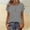 Gray, variant on Shirts for Women Summer Blouse Pink Basic Polka Dots Henley Crew Neck Short Sleeve Ladies Tops