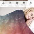 thumbnail image 3 of Creowell Stars Bright Light Night Sky Print Throw Blanket - Lightweight Blanket for All Seasons - Excellent Hand Feel - Blanket for Bed, Couch, Car - Kids and Adults 40x50in, 3 of 6