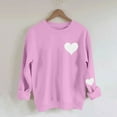 thumbnail image 4 of Felirenzacia Women’s Valentine Shirt, Love Graphic Long Sleeve Pullover for Daily Wear, Pink,L, 4 of 7
