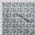 thumbnail image 3 of oneOone Cotton Poplin Fabric Leaves & Floral Ikat Print Fabric BTY 56 Inch Wide, 3 of 4