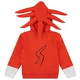 thumbnail image 2 of Boys Sonic The Hedgehog Shadow,Tails and Knuckles Cosplay Zip Up Fleece Hoodie-Boys 4-20 Red, 2 of 7