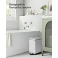 thumbnail image 3 of Bathroom Trash Can, 2.6-Gallon (10 L) Trash Bin with Lid, Slim for Small Spaces, Stainless Steel Garbage Can, Soft Close, 3 of 7