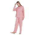 thumbnail image 6 of Women's Two Piece Pajama Set Long Sleeve Polka Dot Sweatshirt with Pants Loungewear Sleepwear Set Nightwear, 6 of 10