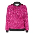 thumbnail image 4 of HJYCHN Womens Jacket Casual Print Open Front Long Sleeve Cardigan Jacket Blouse Loose Fit Comfortable Lightweight Outerwear Winter Coats for Women Hot Pink XXL, 4 of 5