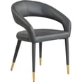 thumbnail image 1 of Meridian Furniture Destiny Grey Vegan Leather Dining Chair, 1 of 5