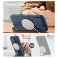 thumbnail image 6 of SURITCH for iPhone 17 Pro Max Case with Camera Cover, Kickstand, Compatible with MagSafe, Shockproof Bumper Slim Protective Cover, Blue, 6 of 11
