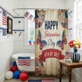 thumbnail image 3 of Happy Independence Day Shower Curtain, 48" x 72", 4TH OF JULY Watercolor U. S, Flag Butterfly Waterproof Bathroom Curtain Washable Shower Curtain Set with 12 Hooks, 3 of 9