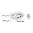 thumbnail image 3 of Earbuds Wireless, Hwkond Transparent Noise-canceling Digital Display Wireless Headset Ear Clip 5.3 True Stereo Bluetooth Headset Long Life One Hand Control, White, Up to 60% Off, 3 of 8