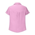 thumbnail image 5 of PFRNLF Plus Size Button Down Shirt for Women Short Sleeve Blouse V Neck Dressy Casual Business Work Tops, 5 of 5