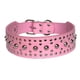 thumbnail image 2 of Collar de Cachorros Zulema 5cm de Espesor Cuero PU Rosa, 2 of 8