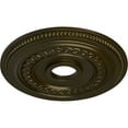 thumbnail image 3 of Ekena Millwork 18"OD x 3 3/8"ID x 7/8"P Oldham Ceiling Medallion (Fits Canopies up to 8 5/8"), Hand-Painted Green Gold, 3 of 6