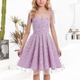 thumbnail image 2 of XXWXYD Children Suspender Dress Mesh Embroidery Bow Skirt Pinafore Jumper Fashion Cute Par𝗍y School Outfit Girls Toddler Kid Casual Play, 2 of 9