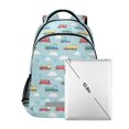 thumbnail image 7 of FORMRS Kids School Backpack Elementary Student Unisex Travel Bookbag with Reflective Stripes, Blue Trains Pattern, 7 of 7