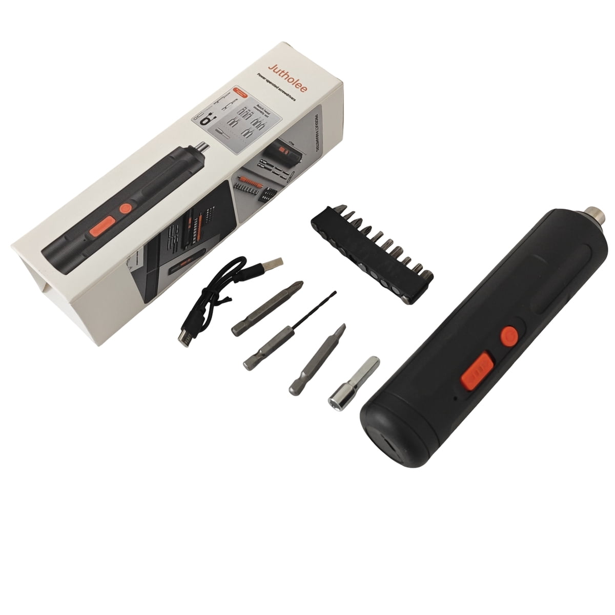 Jutholee Mini Electric Screwdriver Set, USB Cable Precision Electric Screwdriver Kit Electric Screwdriver Cordless for DIY Electronics