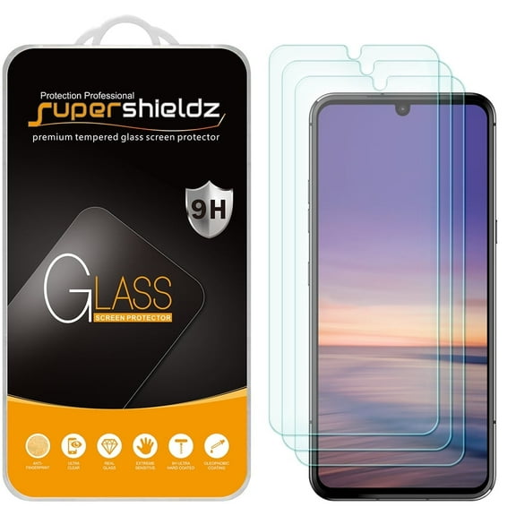 [3-Pack] Supershieldz for LG G9 ThinQ Tempered Glass Screen Protector, Anti-Scratch, Anti-Fingerprint, Bubble Free