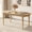 Oak, variant on Round Dining Table for 4-6, 72.9in Long Large Kitchen Table with Fluted Apron, 7.4 Ft Modern Kitchen Table With Sturdy Wooden Frame Dinner Tables for Dining Room, Kitchen, Living Room,