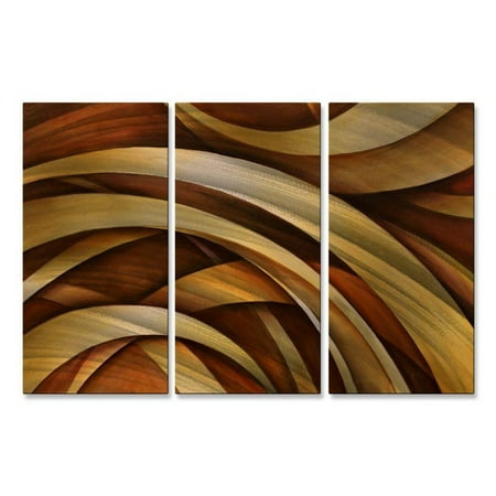 All My Walls Michael Lang Tri Fold Ribbon Metal Wall Decor 3 Piece All My Walls Michael Lang Tri Fold Ribbon Metal Wall Decor 3 Piece
