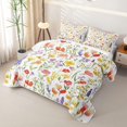 thumbnail image 3 of Homewish Watercolor Wildflower Heart Twin Quilt Set For Women,Yellow Purple Red Twin Coverlet Set,2-Piece, 3 of 7