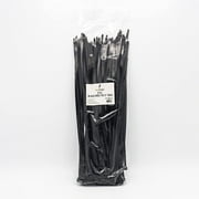 Zap Straps 100 Pack Nylon Zip Ties - With 50 Pounds Tensile Strength - Self Locking Cable Ties Black- Professional Grade Plastic Tie Wraps - Industry Pro Choice (12 Inch)