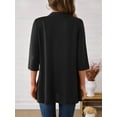 thumbnail image 3 of Anygrew Casual Lightweight Cardigans For Women Out Open Front Jackets 3/4 Sleeves, 3 of 7
