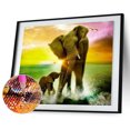 thumbnail image 2 of Cuadros Decorativos Elefante 5D DIY Diamond Painting Kits Resina Full Round Home Wall Ar Likrtyny embutido en tela, 2 of 9
