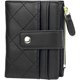 thumbnail image 1 of 1 Uds. Cartera pequeña y compacta para mujer, cartera de piel sintética, 8 tarjeteros con bolsillo con cremallera, monedero negro JM, 1 of 5