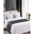 thumbnail image 4 of Bed Runner Scarf Cal King Size, Animal Print Stain Bed Runners & Scarves for Foot of Beds, Minimalist Vintage Animal Leather Black Decorative Bedding Runner Scarf for Hotel Home Bedroom 102 x20 Inch, 4 of 6