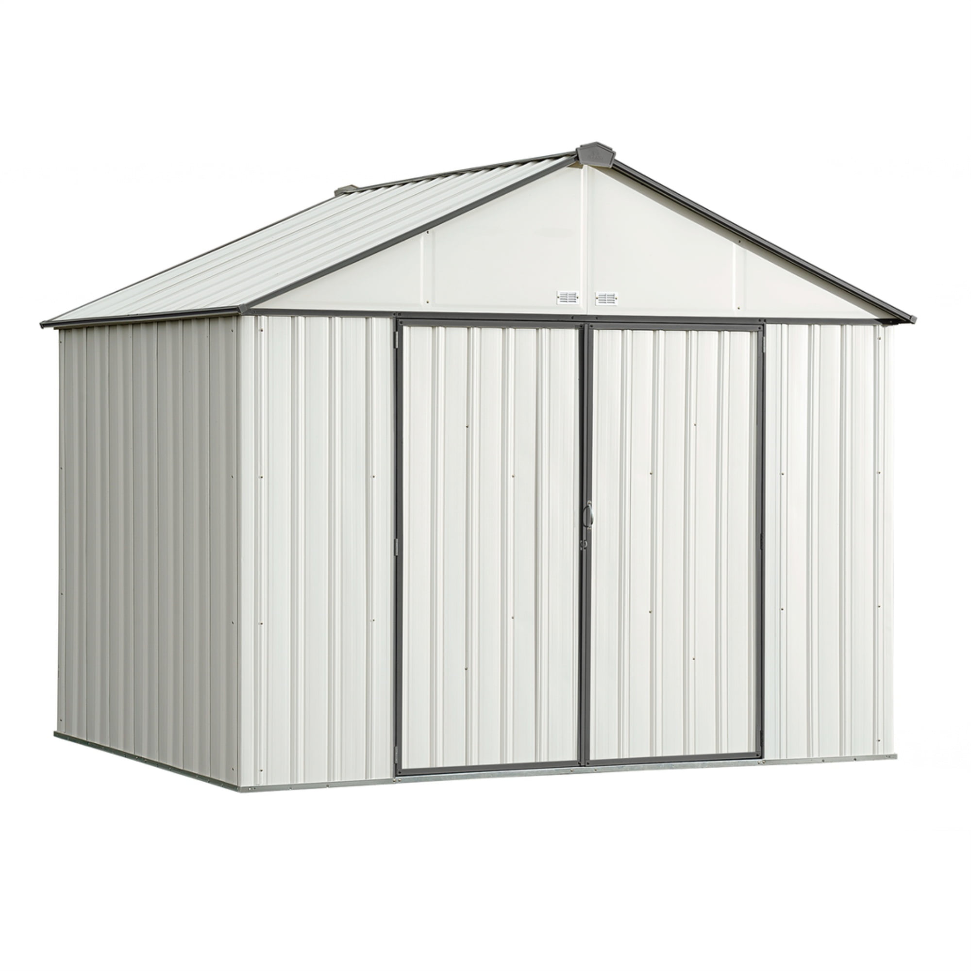 Ez 10X8, Extra High Gable, 72 In Walls, Vents, Cream & Charcoal
