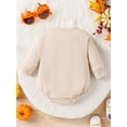 thumbnail image 3 of Liacowi Baby Girls Boys Halloween Bodysuits Infant Long Sleeve Crew Neck Pumpkin Print Romper Onesie 6M 12M 18M 24M Newborn Spring Fall Halloween Clothes, 3 of 8