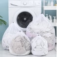 AFACUHX Laundry Net Wash Laundry Mesh Bag with Drawstring Reusable ...
