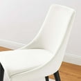 thumbnail image 4 of Side Dining Chair, White, Velvet, Modern Contemporary, Kitchen Room Cafe Bistro Restaurant Hospitality, 4 of 10