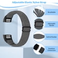 thumbnail image 2 of Elastic Bands Compatible with Charge 2 Band, Solo Loop Stretchy Nylon Wriststrap for Charge 2 Women Men, 2 of 8