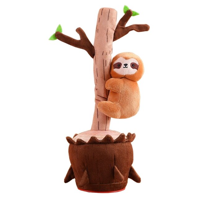 Árbol cantor, árbol de baile eléctrico, juguete de peluche con relleno de animales, juguete de árbol parlante de dibujos regalo