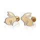 thumbnail image 5 of Aretes de oro 14k GIALLO Broquel GIALLO COLLECTION Conejos de oro amarillo con oro blanco, 5 of 5