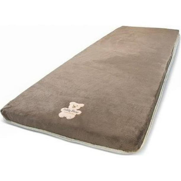 4 x 50 x 74 in. Teddy Bear Bunk Mattress Cover, Chocolate