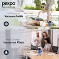 thumbnail image 3 of Cosmo Stainless Steel Thermal Carafe With Lid - 600ml, Blue | Double Walled Vacuum Insualted Coffee Tea Carafe - Heat & Cold Retention, Durable, Reusable, 3 of 5