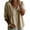 112#Khaki, variant on Womens Summer Gauze Boho Tops Casual Linen Cotton Tunic Blouse 3/4 Sleeve V Neck Shirts Beach Vacation Tees