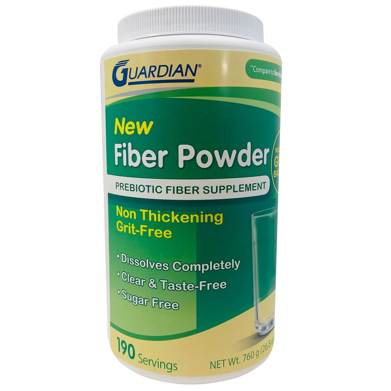 Guardian Completely Dissolvable Clear Prebiotic Plant Based Fiber (190 Count)