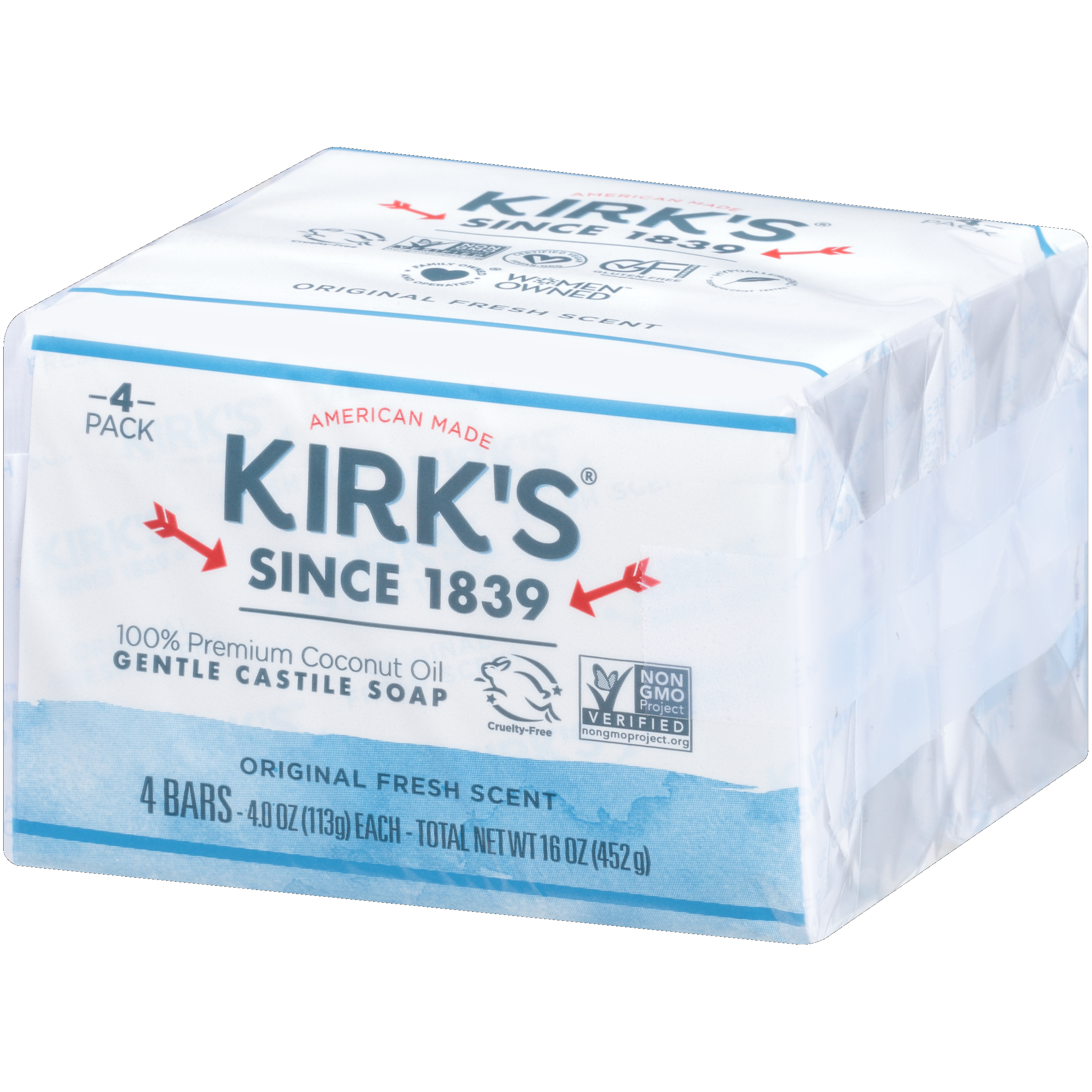Kirk's Gentle Castile Soap, Original Fresh Scent, 3 Bars, 4 oz - image 4 of 4