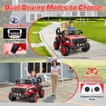 thumbnail image 4 of Farmdex 24V Ride on Toys 2-Seater Ride on Truck, 400W Ride on Cars with Remote Control, Electric Car for Kids w/ Power Display, High/Low Speed, Light Control, Bluetooth, Music, Suspension, Red, 4 of 7