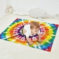 thumbnail image 2 of Tie Dye Rainbow Concentric Circles Pattern Blanket,Comfortable Soft Flannel Throw Blanket,All Season,Warm Lightweight Blankets for Sofa Bed Couch Living Room Chair,30"x40", 2 of 4