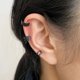 thumbnail image 1 of Juego de pendientes con clip para la oreja creativos y sencillos, personalizados, con hojas doradas, huecos, de múltiples capas, con clip para la oreja en forma de C, 1 of 6