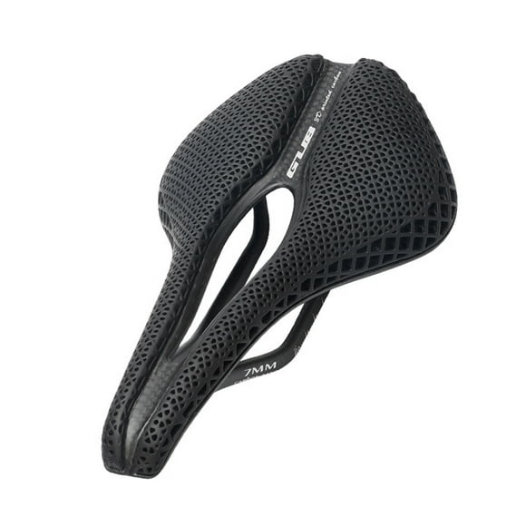 GUB Enhanced Comfort Bike Seat Cushion Cover - Lightweight Polymer & Carbon Fiber Saddle with 3D Printed Shock Absorption and Widened Hollow Design for Pressure Relief on Long Rides