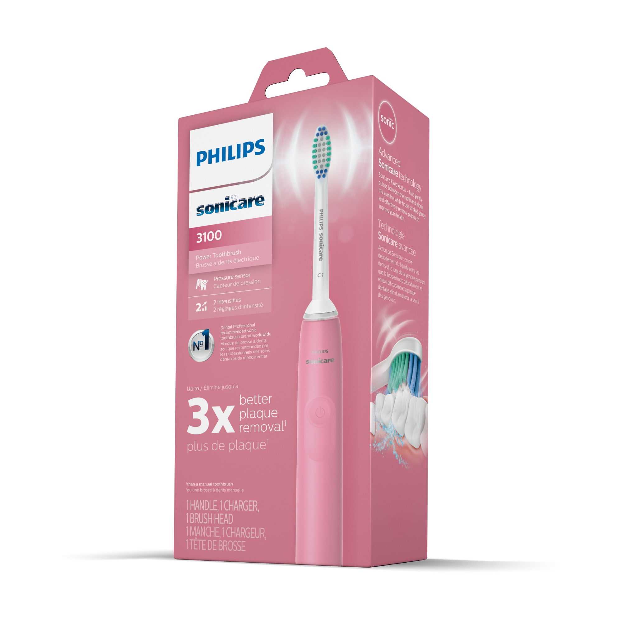 Philips Sonicare 3100 Adult Electric Toothbrush, Plaque
